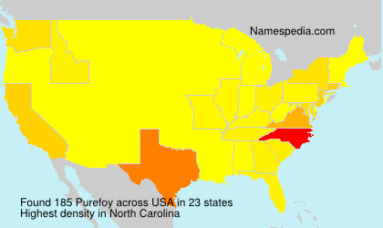 Surname Purefoy in USA Surname Purefoy in USA
