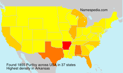 Surname Purifoy in USA