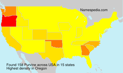 Surname Purvine in USA