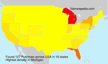 Surname Pushman in USA Surname Pushman in USA