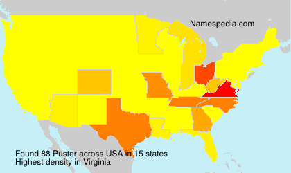 Surname Puster in USA Surname Puster in USA