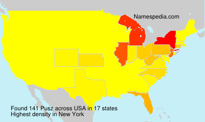 Surname Pusz in USA Surname Pusz in USA