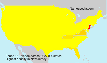 Surname Pyanoe in USA