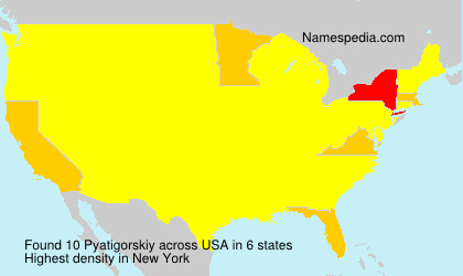 Surname Pyatigorskiy in USA Surname Pyatigorskiy in USA