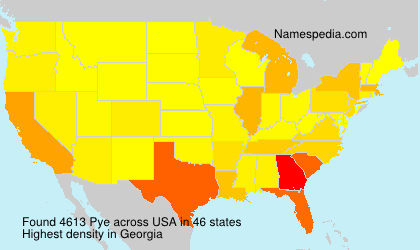 Surname Pye in USA