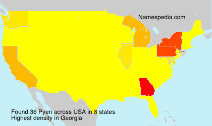Surname Pyen in USA Surname Pyen in USA