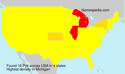 Surname Pyk in USA