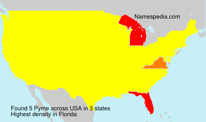 Surname Pyme in USA Surname Pyme in USA