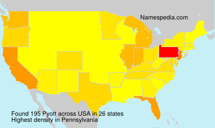 Surname Pyott in USA Surname Pyott in USA