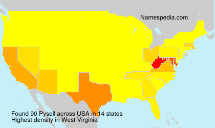 Surname Pysell in USA Surname Pysell in USA