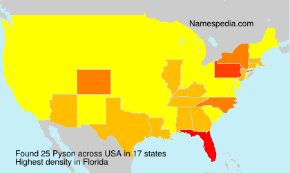 Surname Pyson in USA Surname Pyson in USA