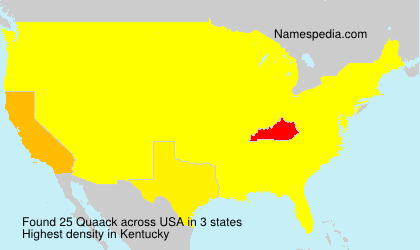 Surname Quaack in USA Surname Quaack in USA