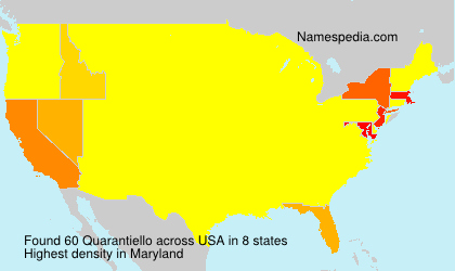 Surname Quarantiello in USA Surname Quarantiello in USA