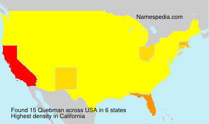 Surname Quebman in USA Surname Quebman in USA