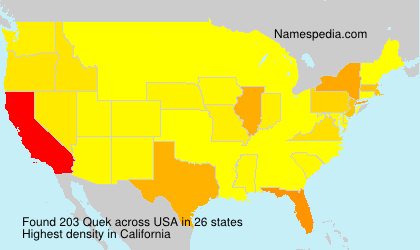 Surname Quek in USA Surname Quek in USA