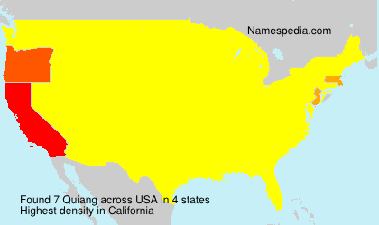 Surname Quiang in USA Surname Quiang in USA