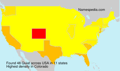 Surname Quiat in USA Surname Quiat in USA