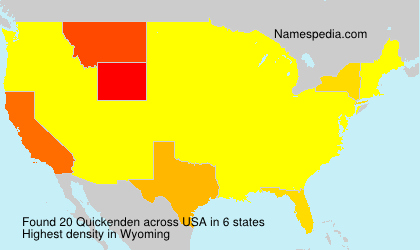 Surname Quickenden in USA Surname Quickenden in USA