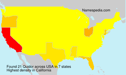 Surname Quidor in USA Surname Quidor in USA