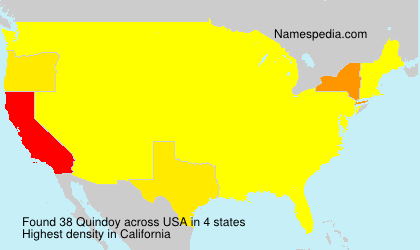 Surname Quindoy in USA Surname Quindoy in USA