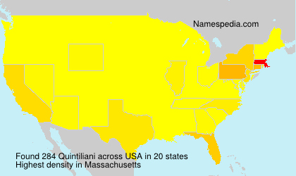 Surname Quintiliani in USA Surname Quintiliani in USA