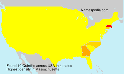 Surname Quintilio in USA Surname Quintilio in USA