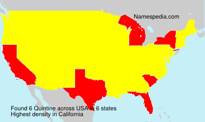 Surname Quintine in USA Surname Quintine in USA