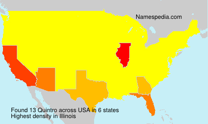 Surname Quintro in USA Surname Quintro in USA