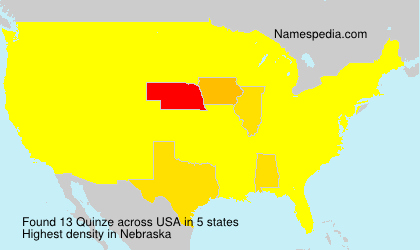 Surname Quinze in USA Surname Quinze in USA