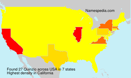 Surname Quinzio in USA Surname Quinzio in USA