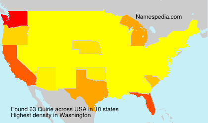 Surname Quirie in USA Surname Quirie in USA