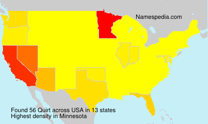 Surname Quirt in USA Surname Quirt in USA