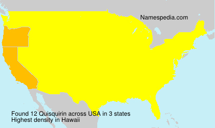 Surname Quisquirin in USA Surname Quisquirin in USA