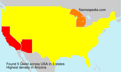 Surname Qwist in USA