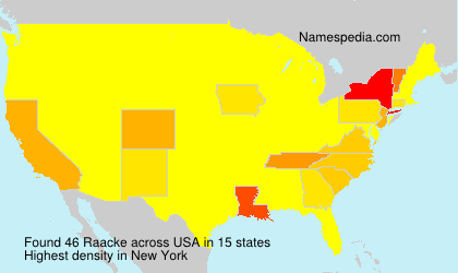 Surname Raacke in USA Surname Raacke in USA