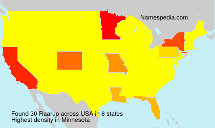 Surname Raarup in USA Surname Raarup in USA