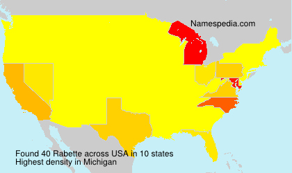 Surname Rabette in USA Surname Rabette in USA