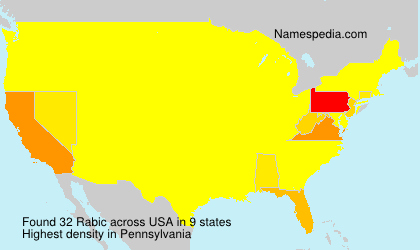Surname Rabic in USA Surname Rabic in USA