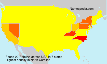 Surname Rabuzzi in USA Surname Rabuzzi in USA