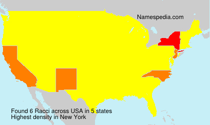 Surname Racci in USA Surname Racci in USA