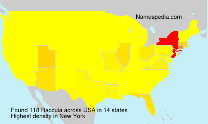 Surname Raccuia in USA Surname Raccuia in USA