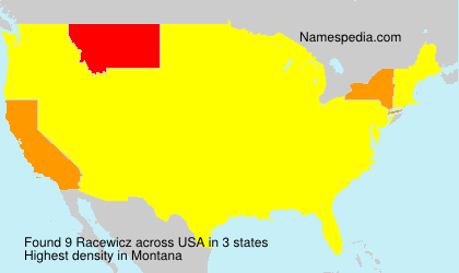 Surname Racewicz in USA Surname Racewicz in USA
