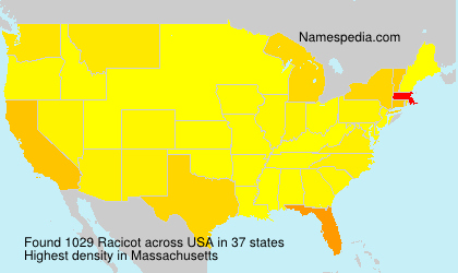Surname Racicot in USA Surname Racicot in USA