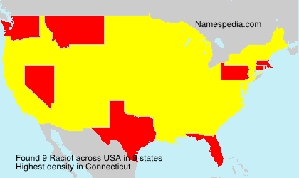 Surname Raciot in USA Surname Raciot in USA