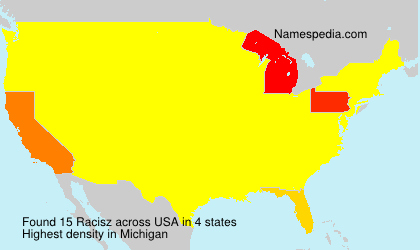 Surname Racisz in USA Surname Racisz in USA