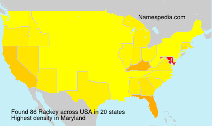 Surname Rackey in USA Surname Rackey in USA