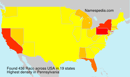Surname Raco in USA Surname Raco in USA