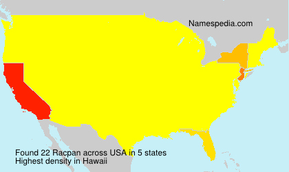 Surname Racpan in USA
