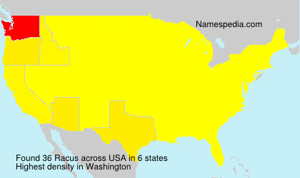Surname Racus in USA Surname Racus in USA