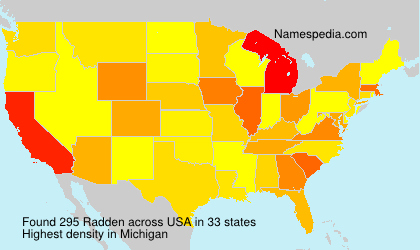 Surname Radden in USA Surname Radden in USA